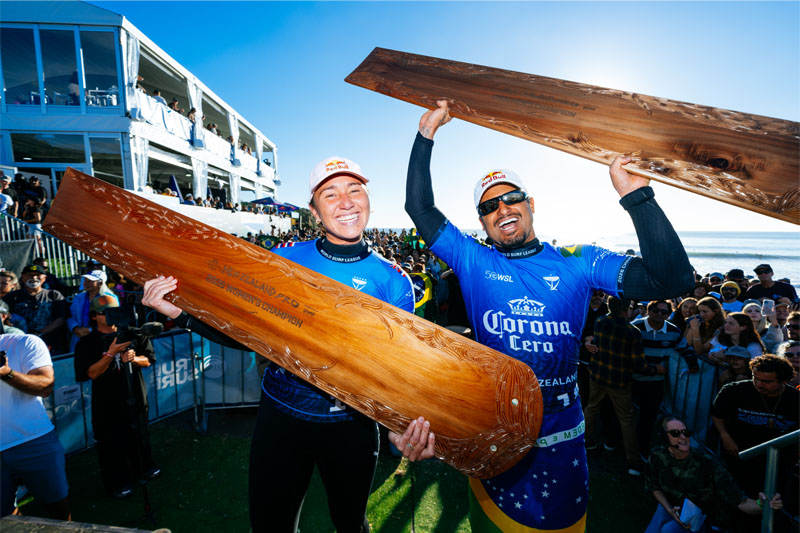 Carissa Moore e Italo Ferreira ganaron el Corona Cero New Zealand Pro 2026 presentado por Bonsoy